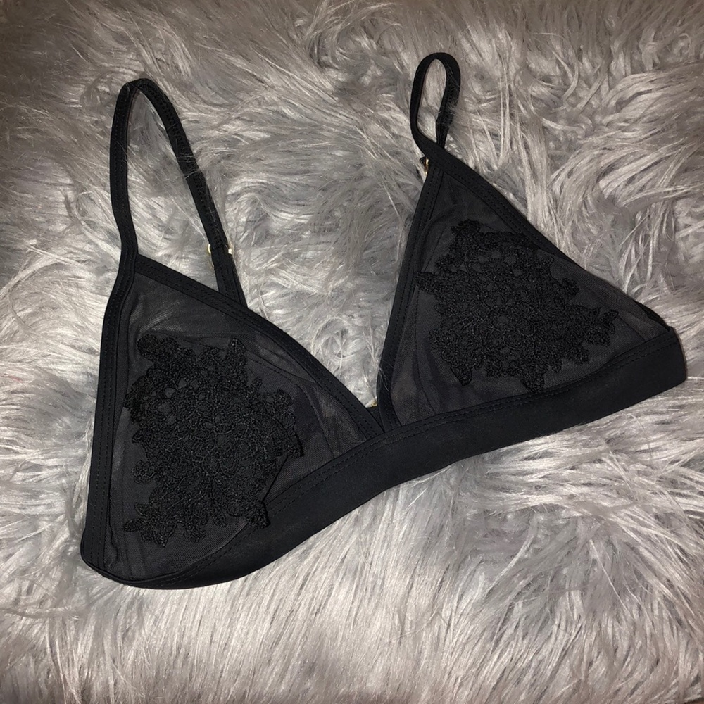 BLACK TRIANGLE SWIM TOP